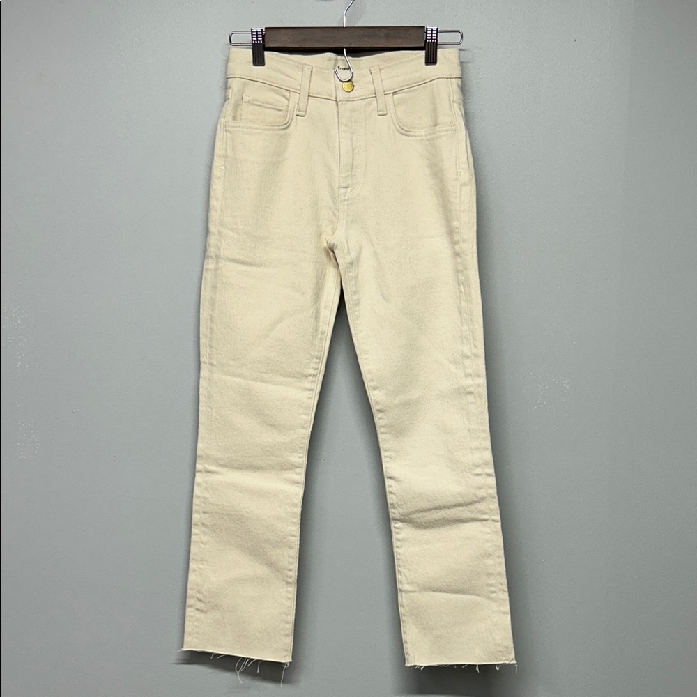 Triarchy Jeans High Rise Raw Hem White Size‎ 24 NWT